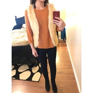 Audrey 3+1 Blonde Fur Vest